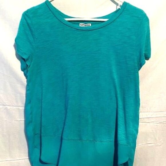 Daily 3 for $25 NWOT EXPRESS SIZE SMALL LIGHT WEIGHT LONGLINE LIGHT TEAL - Picture 11 of 13